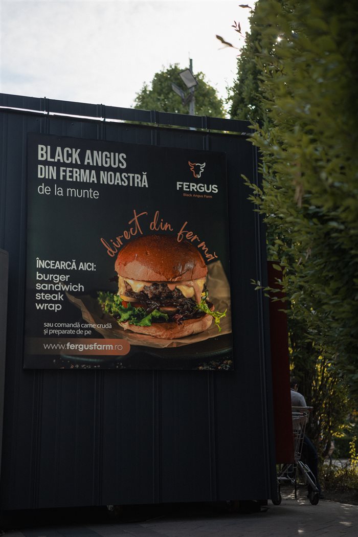 Food Truck Fergus Farm — panou Black Angus din ferma noastră